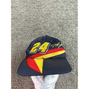 VINTAGE Jeff Gordon Hat Boys One Size Gray Yellow Snapback CSA Cap Kids READ